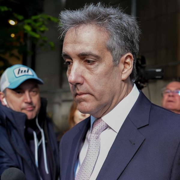 Michael Cohen is seen walking in New York City.